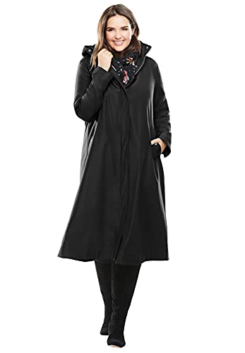 Woman Within Plus Size Long A-Line Raincoat