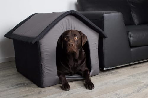 SUNNYDOGS Stoff-Hundehütte, grau - 64 x 57 x 60 cm
