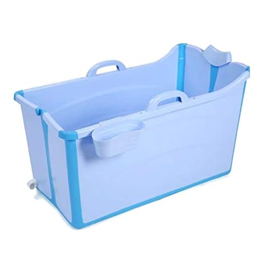 GLokpp Bañera Plegable for Adultos Piscina de plástico for bebés Baño for niños Barril Bañera portátil for el hogar, bañera Bañera de remojo portátil, bañera portátil Plegable Grande (Color : A)