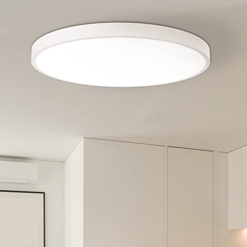Plafonnier LED 18 W 6000 K, plafonnier pour salon, chambre à coucher, cuisine, chambre d'enfant, couloir, balcon, salle à manger, 30 cm x 30 cm x 2,5 cm, ultra fin Cover