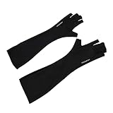 NIYANGLE 1Paar Fingerlose UV Schutzhandschuhe Für Maniküre Atmungsaktive Und Elastische Nagelkunst Haushaltshandschuhe