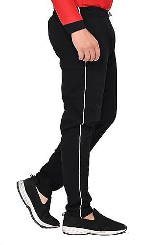 Image of SK Wardrobe Men's Solid Cotton Track Pant | Full Elastic Waistband | Regular Fit Casual Lower for Gym, Home, Lounge Full Length Solid Bottom Wear for Men