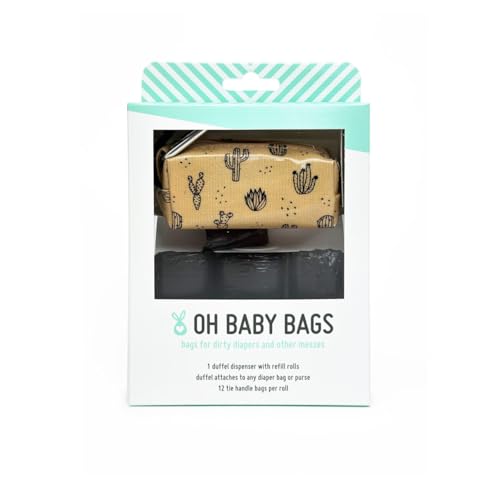 Oh Baby Bags Duffel Dispenser Gift Box, Tan Cactus miniatura 1