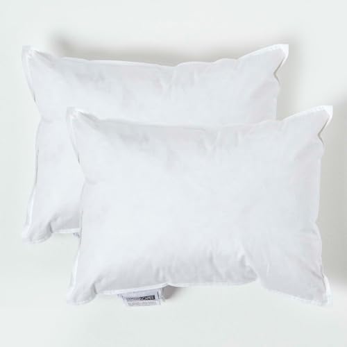 HOMESCAPES Coussin de garnissage en Plumes de Canard et Coton, Coussin à recouvrir 30x40 cm – Lot de 2