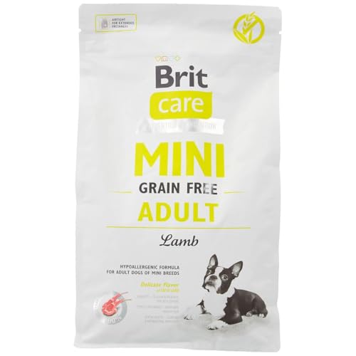Brit Care Mini Adult Agnello - Ipoallergenico e Grain Free - Per cani di piccola taglia - 2 Kg