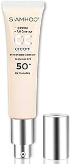 SIAMHOO CC Cream Foundation with Spf 50+ Full Coverage Foundation Makeup Color Corrector Even Skin Tone, 1.58 fl.oz/ 45ml - Fair Light