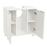 LOLAhome Mueble para Lavabo suspendido Blanco con Textura de 60 cm
