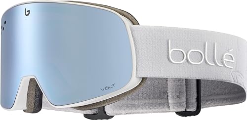 Bollé - Nevada, Lightest Grey Matte, Volt Ice Blue, Medium-Large, Snow Goggles, Unisex, Adult