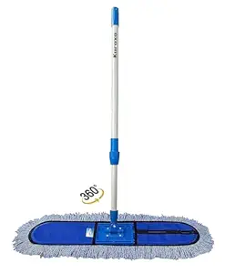 Kuroxo Wet and Dry Flat Floor Mop 67x14x5 (18 INCH MOP with 4 FEET Handle) Easy to Use Floor Cleaning Mop | Home | Office | Hotels | Hospitals (Set of 1) (18 INCH with 3 Extra PAD)