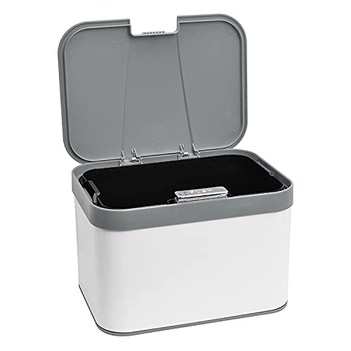 Compost-Kitchen-Counter-Bin-113-Gallon43-Liter-Black-and-White-Grey