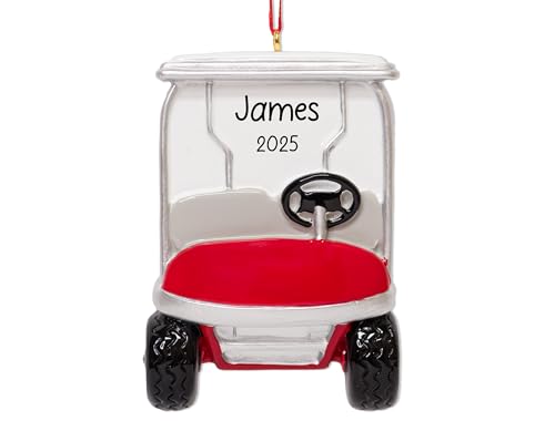 Uniqxmas Personalized Golf Cart Christmas Ornament 2026 | Customized Golf Player Golfer Xmas Tree Ornament | Gift For Golfing Lover - Custom Name &Amp; Year