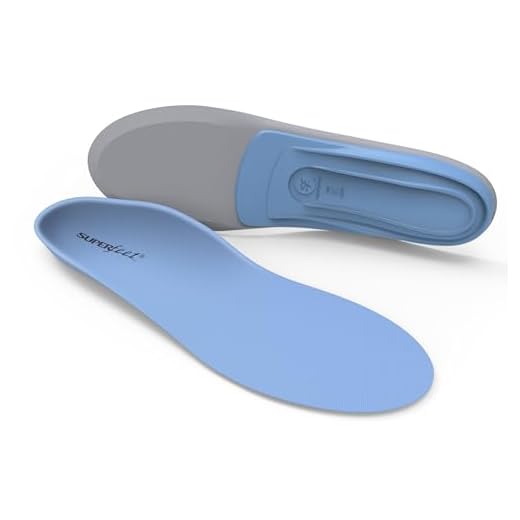 Superfeet BLUE Insoles, Professional-Grade Orthotic Insert for Medium Thickness and Arch, Unisex, Blue, X-Large/F: 12.5+ Wmns/11.5-13 Mens