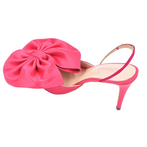 Women's Bow-Knot Pointed Toe High Heel Stiletto Pumps Dress Party Ladies Sandals Shoes3