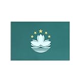 【 コッキス 】 屋外 対候 ステッカー/アジア の 国旗 と地域の旗 A (スーツケース ・ 車 にも貼れる 防水 シール)(S 約45x67mm, マカオ)