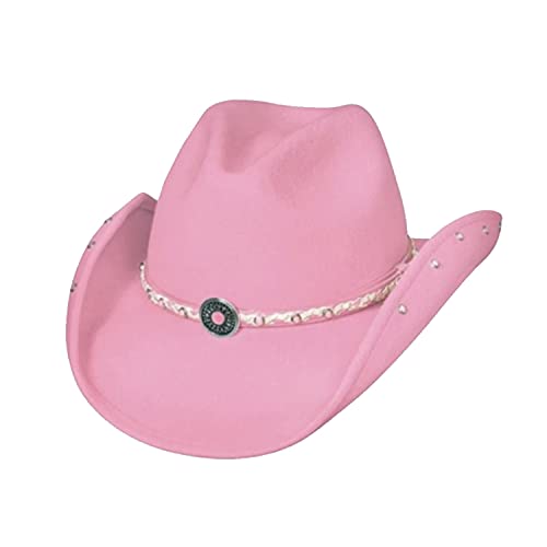 Bullhide Kids' Collection Girls' Baby Jane Premium Wool Western Cowboy Hat, Pink