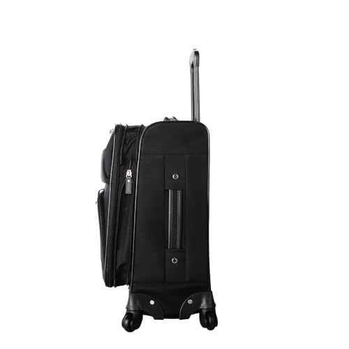 Nicole Miller Carry on Luggage Collection - Designer Lightweight Softside Expandable Suitcase- 20 Inch Carry On Bag with 4-Rolling Spinner Wheels2