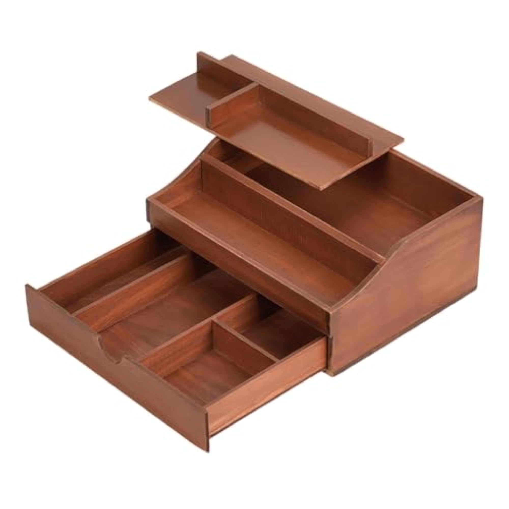 Wooden Makeup Organizer Perfume Stand with Drawer