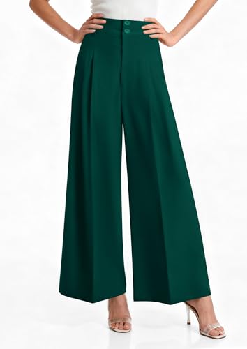 Image of PRETTYGARDEN Women's High Waisted Wide Leg Dress Pants