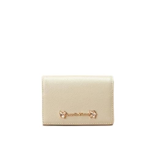 [サマンサタバサ] ラメレザービジュー カードケース ペールイエロー FREE