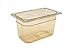 Rubbermaid Commercial Products Cold Food Insert Pan for Restaurants/Kitchens/Cafeterias, 1/4 Size, 6 Inches Deep, Clear (FG112P00CLR)