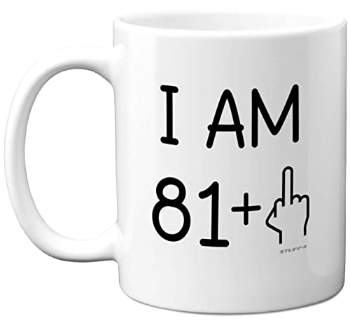 Stuff4 - Regalo cumpleaños 82 mujeres hombres, taza grosera novedad dedo medio, regalos divertidos, regalo cumpleaños, tazas divertidas ochenta ochenta segundos cumpleaños, tazas café cerámica