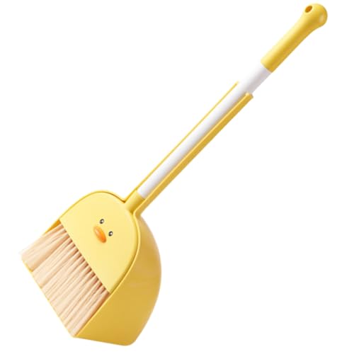 LIFKOME 用ミニほうきちりとり 小さな家事手伝い かわいいカートゥーンデザイン 軽量で握りやすい 幼児の清掃学習用 家用掃除ツール