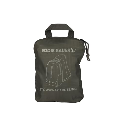 Image of Eddie Bauer Stowaway Packable Sling Bag | Foldable | Travel | Outdoor | Lightweight | Compact | Everyday Carry | Ripstop Nylon | 10L - Spruce Green