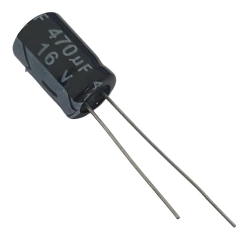 SMART COMPONENTES ELETRÔNICOS - Kit 10 Capacitores Eletrolíticos Redondos 470uF 16V 105°C