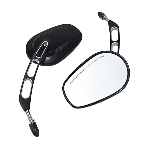 Espejos retrovisores motocicleta cromados con rotación 360 grados y compatibilidad Touring 8mm