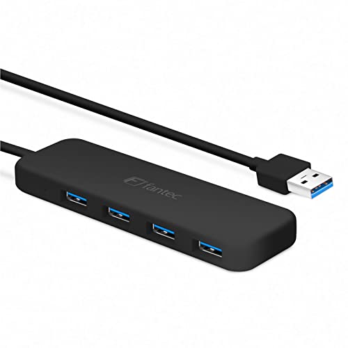 FANTEC UMP-4U koncentrator USB 3.0, 4 porty USB 3.0, kabel 40 cm, czarny