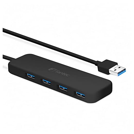 FANTEC UMP-4U USB 3.0-hub, 4x USB 3.0 portar, 40 cm kabel svart