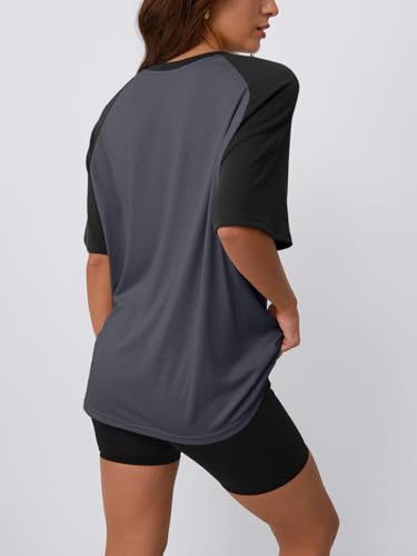 Trendy Queen Oversized Short Sleeve T Shirts for Women Workout Casual Summer Tops Loose Fit Cute Basic Tees4