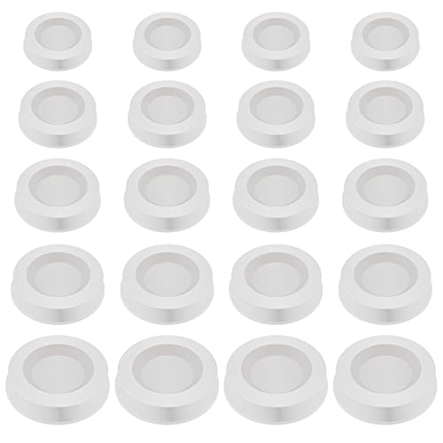 BLMHTWO 20 Pieces Piggy Bank Stoppers, Money Box Stoppers Rubber Rubber Stoppers for Money Boxes White 5 Sizes Round Piggy Bank Stopper Replacement