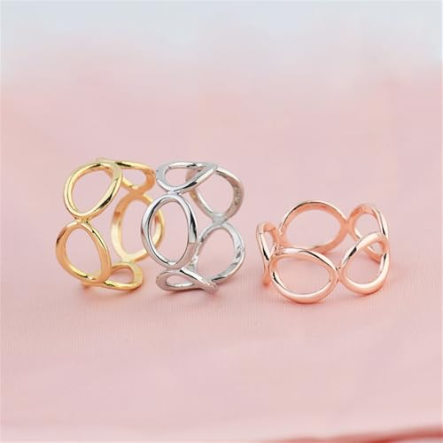 Image of Round Infinity Silk Scarf Ring Brooch for Women Fashion Circle Chain Shawl Scarves Buckle Clip Brooches Band Rings Size 12 Dainty Dress Accessories Jewelry