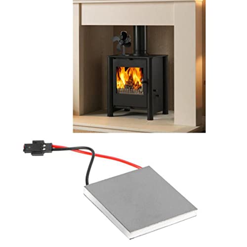 ZYWUOY Ofenventilator-Generator, 2 Stück, wärmebetriebener Kaminventilator-Motor, Ersatzofenventilator, thermoelektrischer Stromgenerator für Zuhause, Herd, Brenner, Ventilator, Holzbrenner, 40 x 40