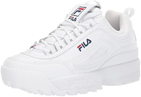 Fila Women's Disruptor II Premium Sneaker, White/White/White, 8 Medium US