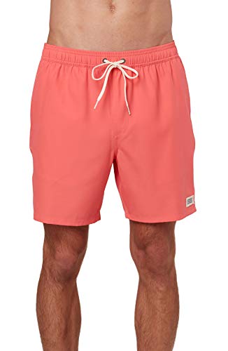 Mens Solid Volley Swim, Neon Pink, XL