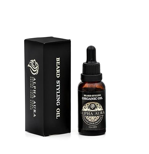 Alpha Aura Organic Beard Styling oil for softer beard and skin moisturizing
