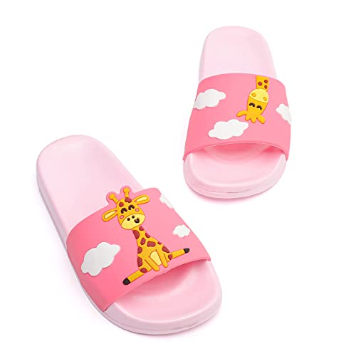 Image of MEMON Toddler Little Kids Dinosaur Beach /Pool /Shower Slides /Anti-Skid Home Bath Slippers /Cute Summer Outdoor Shoes for Girls and Boys