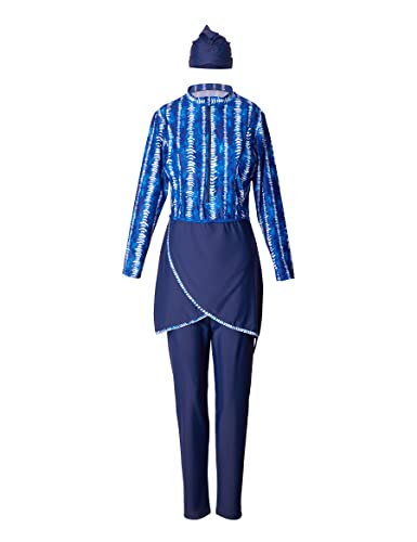 zhxinashu Musulman Hijab Burkini avec Manches Maillots de Bain Islamiques entièrement Couverts Maillots(Manches Longues,3XL) Cover