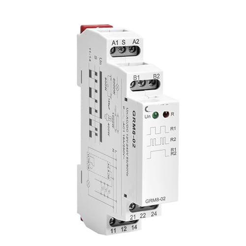 Relé de enganche 220V 24V 12V CA CC con interruptor de impulso GRM8 para cuadros 2