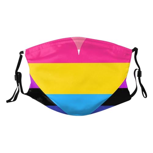 Genderfluid Pansexual Pride Flag Adult Dust Mask Adjustable Dust Face with 2 Filter5