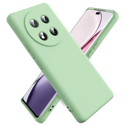 Ikziwreo Hülle für RY1 Handyhülle, mit 2 Stück Bildschirmschutzfolien, Reiner Farbe Superdünne Weich Silikonhülle, Stoßfeste Anti-Scratch Gummi Schutzhülle - Matcha Grün