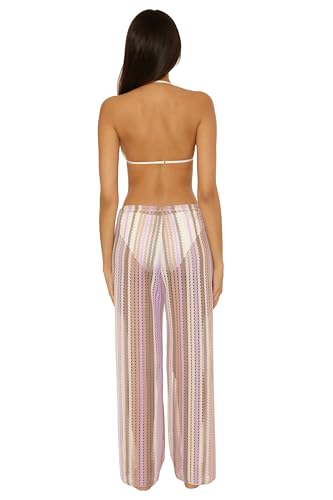 BECCA womens Paradise Crochet Pants, Casual, Wide Leg, Beach Cover Ups for Women3