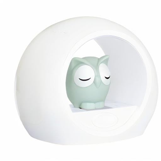 Lámpara de noche activada por voz Zazu Kids búho gris miniatura 6