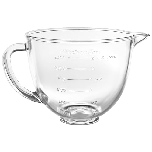 KitchenAid Bol en verre à tête inclinable de 3,5 litres – KSM35GB, transparent