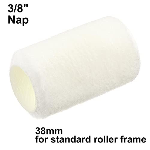Uxcell Paint Roller Cover 4 Inch X 3/8" Nap Mini High Elasticity Fiber Brush For Household Wall Painting Treatment 6Pcs #TOP2