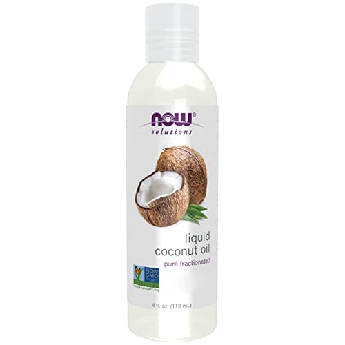 Now Foods, Liquid Coconut Oil (Aceite de Coco Líquido), Vegano, 120ml, Testado en Laboratorio, Alta Concentración, Aromaterapia, Sin Soja