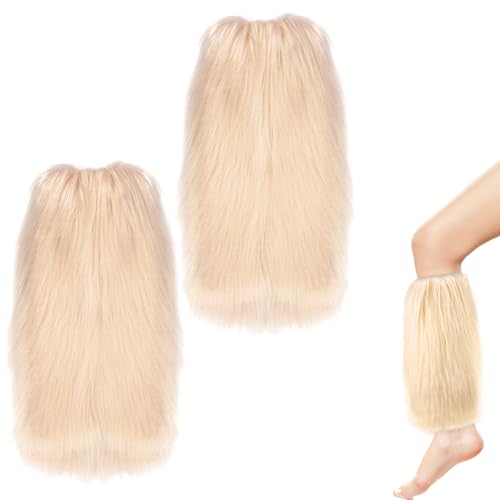 Image of Furry Leg Warmers, Women Faux Fur Leg Warmers Furry Fuzzy Winter Boot Cuffs Cover (1 Pair)