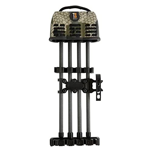 Tightspot Hunting Shooting Archery Shift Lock 5 Arrow Right/Left Hand 1-Piece Fully Adjustable Bow Quiver, Kuiu Verde 2.0